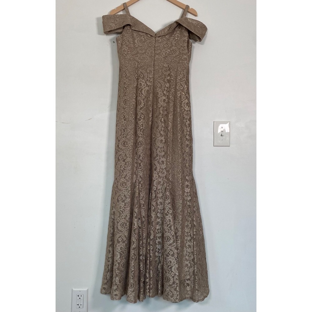 R&M Richards Womens Lace Maxi Evening Dress Gown Size 8 Mother of the Bride Gala - Picture 6 of 12